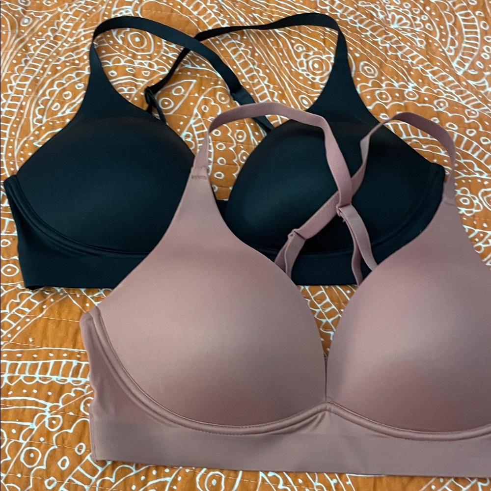 Soma bra bundle sz Med. Like New! Embliss luxe  plunge bralettes. Black/  rose